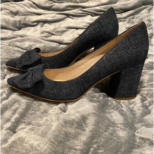 Kate Spade denim block heels
